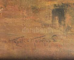 Kézdi Kovács László (1864-1942): Őszi táj. Olaj, vászon, jelezve balra lent, apró sérülésekkel. Deko...