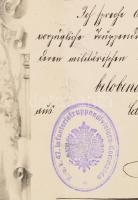 1913 Castelnuovo, K. u. k. 47. Infanterie-Truppendivisionskommando dicsérő oklevele Schiller János h...