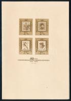 1962 Bélyegnap blokk barna nyomat kartonpapíron MABÉOSZ karácsonyi / újévi üdvözlőkártya egyik oldalán