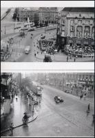 cca 1970 előtt készült felvételek budapesti villamosokról, 2 db modern nagyítás, jelzés nélkül, 15x21 cm