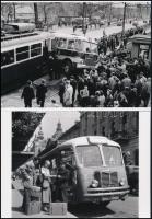 cca 1970 előtt készült felvételek budapesti autóbuszokról, 2 db modern nagyítás, jelzés nélkül, 15x21 cm