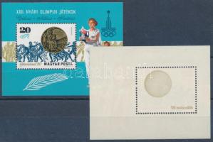 1980 Olimpiai érmesek blokk az arany szín hátoldali nyomatával