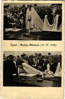 1938 Tirane, Tirana; Martesa Mbretnore 27. IV. 1938. / Gróf Apponyi Geraldine és I. Zogu albán király esküvője / royal marriage of Zog I King of Albania and Geraldine Apponyi (EK)