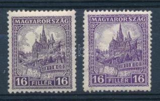 1926 Pengő-fillér 16f B feketésibolya színben