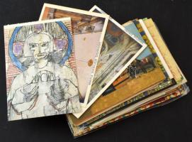 Kb. 100 db MODERN művészeti motívum képeslap / Cca. 100 modern motive art postcards