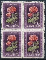 1950 Virág 1Ft négyestömb, benne tervező neve alig látszik