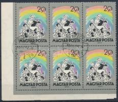 1959 Mese 20f ívsarki hatostömb, benne "piros folt a szivárványban" tévnyomat