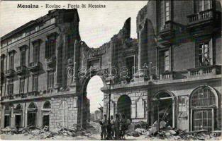 1917 Messina, Rovine, Porta di Messina / after the earthquake, ruins (EK)