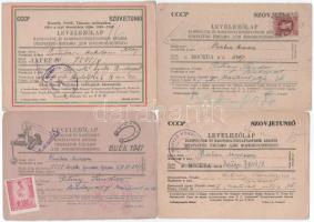 8 db RÉGI második világháborús orosz-magyar hadifogoly levelezőlap, vegyes minőségben. "Erősíts...