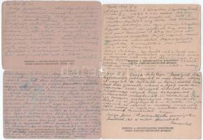 8 db RÉGI második világháborús orosz-magyar hadifogoly levelezőlap, vegyes minőségben. "Erősíts...