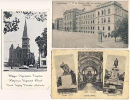 21 db RÉGI város képeslap a történelmi Magyarország területéről, közte néhány külföldi, vegyes minős...