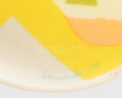 Lufthansa tálka és váza, jelzett, d: 10 cm, m: 12,5 cm