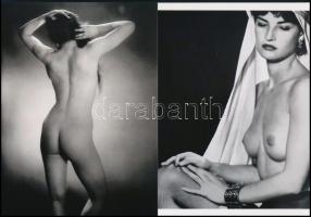 cca 1936 Man Ray (1890-1976) amerikai fotóművész, a dadaizmus és a szürrealizmus egyik meghatározó művészének felvételei, 2 db modern nagyítás, jelzés nélkül, 21x15 cm