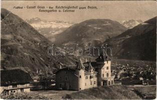 Bolzano, Gries-Bozen (Südtirol); Reichrieglerhof Hotel + "K. u. k. Infanterieregiment nr. 116, 10. Feldkompagnie" So. Stpl. (EB)