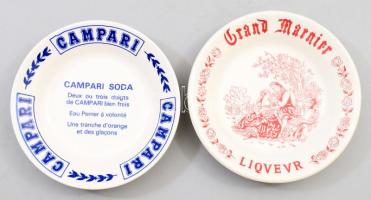 2 darab francia likőr márkás tálka, d: 13 cm