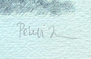 Péreli Zsuzsa (1947-): "Égi-földi falevél". Computer print, merített papír. Lapméret: 30x2...