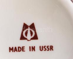 Orosz csésze alátéttel, jelzett, d: 14 cm