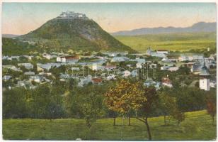 1915 Déva, vár, látkép. Hirsch Adolf kiadása / castle, general view (ázott sarok / wet corner)