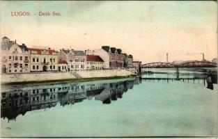 1909 Lugos, Lugoj; Deák sor, Julius Ilka üzlete. Auspitz Adolf kiadása / riverside, shop (r)