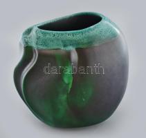 Design mázas kerámia váza, m: 18,5 cm