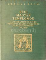 Szőnyi Ottó: Régi magyar templomok. Alte Ungarische Kirchen. Anciennes églises hongroises. Hungarian Churches of Yore. (Bp., 1934), Műemlékek Országos Bizottsága - Magyar Könyvbarátok, 243+(1) p. Első kiadás. Gazdag fekete-fehér képanyaggal illusztrálva. Magyar, angol, német és francia nyelven. Kiadói aranyozott egészvászon-kötés, kissé fakó borítóval és gerinccel, egyébként jó állapotban.