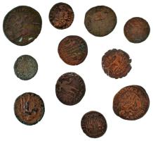 Római Birodalom vegyes, 11db-os bronz érmetétel T:XF-F Roman Empire mixed, 11pcs bronze coin C:XF-F