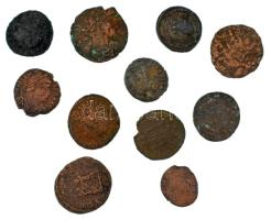 Római Birodalom vegyes, 11db-os bronz érmetétel T:XF-F Roman Empire mixed, 11pcs bronze coin C:XF-F