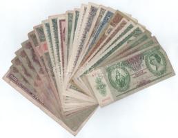 Vegyes, 23db-os (13xklf), Pengő bankjegyekből álló tétel T:F,VG, kis anyaghiány, több firkált