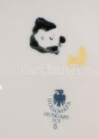 Hollóházi Szász Endre által tervezett tál, jelzett, hibátlan, d: 15,5 cm