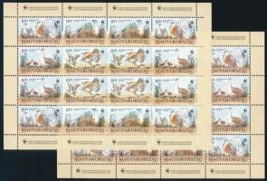 1994 Veszélyeztetett állatok túzok, 2 db kisív 2 klf fogazással