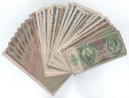 Vegyes, 30db-os (14xklf), Pengő bankjegyekből álló tétel T:F,VG, kis anyaghiány, ragasztónyom, több firkált