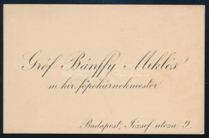 cca 1870-1890 gróf losonci Bánffy Miklós (1801-1894) valóságos belső titkos tanácsos, császári és ki...