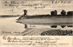 1908 Hódmezővásárhely, Vásárhelyi Tiszapart, Tű-farok (Várady ph.). Grossmann Benedek utóda kiadása, Várady akad. festő tulajdona (EK)