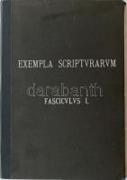 Exempla Scripturarum. Fasciculus I. Codices Latini Saeculi XIII. Romae, 1929, Apud Bibliothecam Vaticanam, 36 p.+ 32 (fekete-fehér képtáblák) t. Latin nyelven. Kiadói félvászon-mappában, régi intézményi bélyegzőkkel.