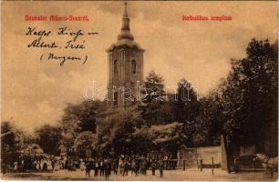 1909 Albertirsa, Alberti-Irsa; Templom tér, Római katolikus templom. Ulmer Izidor kiadása