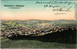 Medgyes, Mediasch, Medias; Gesamtansicht / látkép. Fritz Guggenberger kiadása / general view (EK)