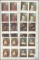 Románia Balkanfila kisív + Festmény sor négyestömbökben