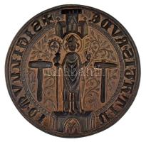 1973. "Tiszteld a múltat - Ércbányász Ankét OMBKE Rudabánya 1973. XI. 4" kétoldalas, öntött bronz emlékérem, hátoldalán Rudabánya városi pecsétjének negatívja (70mm) T:AU,XF