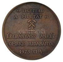 1973. "Tiszteld a múltat - Ércbányász Ankét OMBKE Rudabánya 1973. XI. 4" kétoldalas, öntöt...