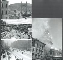 Budapesti városképek, eltérő időben készült felvételek (cca 1945 és 1949 között), 4 db modern nagyítás, jelzés nélkül, 21x15 cm és 10x15 cm