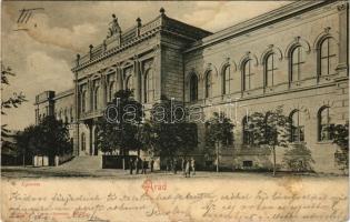 1901 Arad, Lyceum. Römmler &amp; Jonas (Dresden) / school (ázott sarok / wet corner)