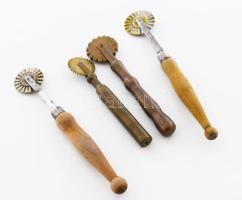 4 darab derelyevágó, h: 17 cm alatt, közte 2 darab bronz