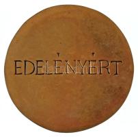 DN "Edelényért" kétoldalas, öntött bronz plakett (~100-101mm) T:AU