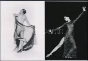 cca 1939 előtt, táncosok átlátszó fátyolban, szolidan erotikus felvételek, 2 db modern nagyítás, jelzés nélkül, 21x15 cm