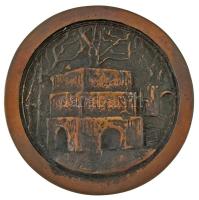 1976. "Hetvenöt éves a Vasgyári Kórház 1976" kétoldalas, öntött bronz plakett (100-101mm) ...