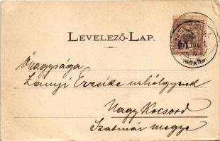 1900 Győr, Belváros, látkép. Berecz Viktor kiadása (EB)