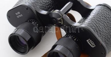 MOM (Magyar Optikai Művek) távcső, jelzett, jó állapotban, tokjában, 16x11 cm