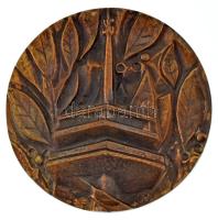 Nagy István János (1938-) DN "Avasi kilátó / Miskolc Városért" kétoldalas, öntött bronz emlékérem (96mm) T:AU