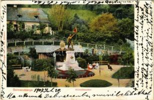 1907 Selmecbánya, Schemnitz, Banska Stiavnica; Honvéd szobor. Joerges özv. és fia kiadása / military monument (EB)