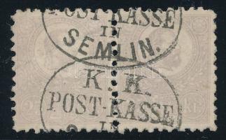 1871 Kőnyomat 25kr vízszintes pár "K. K. POST-KASSE / IN SEMLIN."